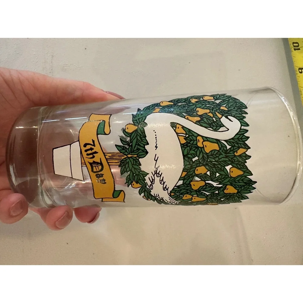 Vintage Indiana Glass CO The Twelve Days of Christmas Glasses Set W/Original Box